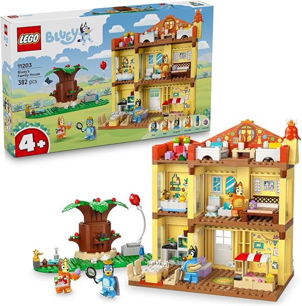 LEGO Bluey: Bluey’nin Aile Evi 11203-4 Yaş ve Üzeri Çocuklar için Ev İçeren Yaratıcı Oyuncak Yapım Seti, Doğum Günü Hediyesi 