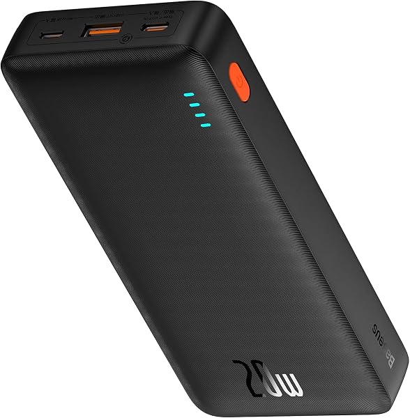 OS-Baseus Airpow Hızlı Şarj Power Bank 20000mAh 20W, Siyah (USB to Type-C 50cm Siyah kablo dahil)