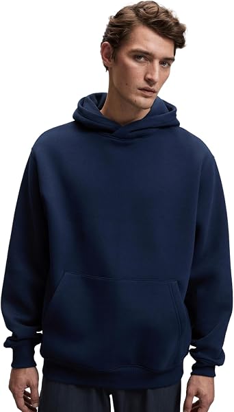 GRIMELANGE AMOS Erkek Yumuşak Kumaşlı 3 İplik Oversize Kapüşonlu Kanguru Cepli Sweatshirt