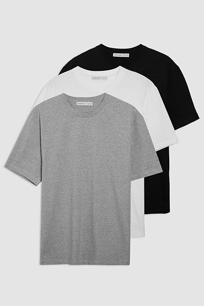 Grimelange Cultivated Erkek 3'lü Kalın Dokulu Regular%100 Organik Pamuk T-shirt