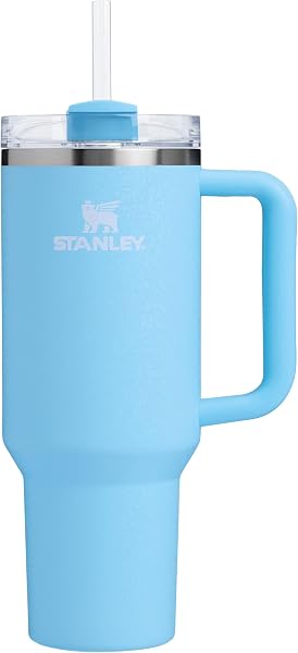 Stanley Quencher Pipetli Termos Bardak, 1.18 Litre, Açık Mavi (Powder Blue Crush)