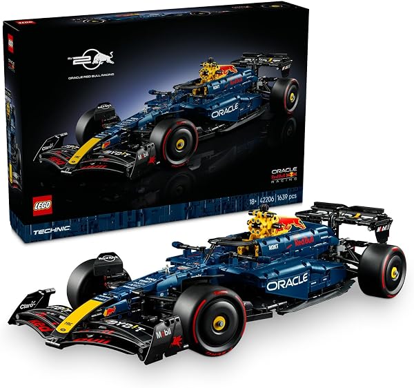 LEGO Technic Oracle Red Bull Racing RB20 F1 Araba 42206 - Yetişkinler için 1:8 Ölçekli V6 Motor, Vites Kutusu ve DRS İçeren K