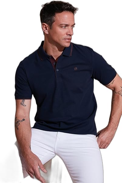 Buratti 5902118 Erkek Polo Gömlek, %100 pamuk, düğmeli, normal kesim, Polo Ceket Tişörtü