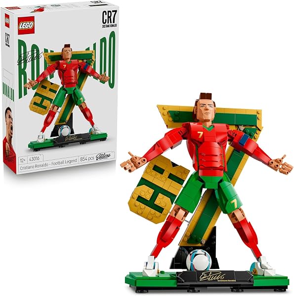 LEGO Editions Cristiano Ronaldo – Futbol Efsanesi 43016-12 Yaş ve Üzeri Çocuklar için Figür ve Baskılı İmza Levhası İçeren Ya