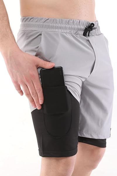 Ghassy Co. Erkek Running Hızlı Kuruma Micropolyester Arka Fermuar Cepli Ve Havlu Halkalı Antrenman Futbol Fitness Kısa Taytlı