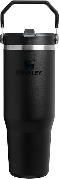 Stanley IceFlow Flip Straw Tumbler Pipetli Termos Bardak, Siyah 2.0, 0.89 Litre