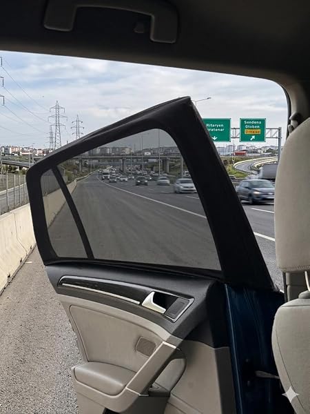 Markaflex 2 Adet Araç Güneşlik Araba Perdesi Yan Cam Perde Güneş Önleyici Oto İçi Güneşliği İçin Sinekliği