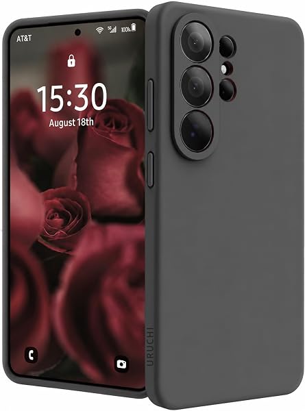 URUCHI Samsung A52 Kılıf ile Uyumlu, İnce Sıvı Silikon 3 Katmanlı Tam Kaplamalı Yumuşak Jel Kauçuk Kılıf Kapak, Gri