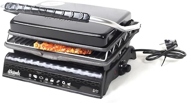 dökümix Ultra Plus Organik Demir Döküm Izgara& Tost Makinası Gri Izgara Aparatlı,Fırçalı,Yağdanlık