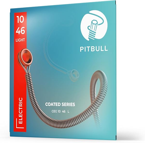 Pitbull Strings Coated Seri Elektro Gitar Teli – Uzun Ömürlü, Parlak Ton, Yüksek Dayanıklılık (10-46 Light)