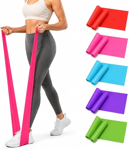 Orret Home 150 cm Pilates Bandı, Orta Sertlik Egzersiz Bandı, Esnek Latex Direnç Lastiği, Yoga Fitness Fizik Tedavi Esneme ve