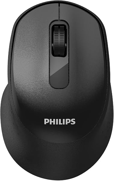 Philips SPK7448 Bluetooth 5.2 ve 2.4GHz 1600DPI Sessiz Optik Kablosuz Mouse Siyah