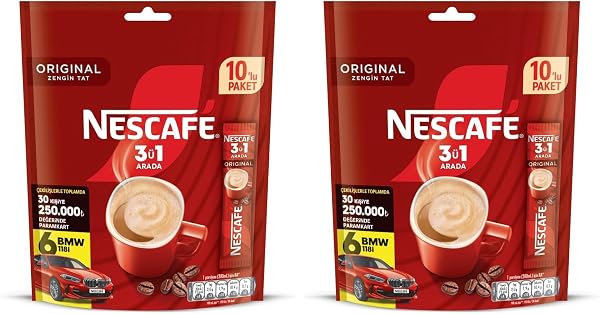 Nescafe 3ü1 Arada 10'lu paket 2li paket