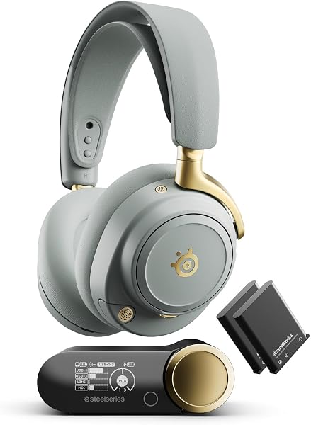 SteelSeries Arctis Nova Elite Hi-Res Wireless Gaming Kulaklık - Sage Gold