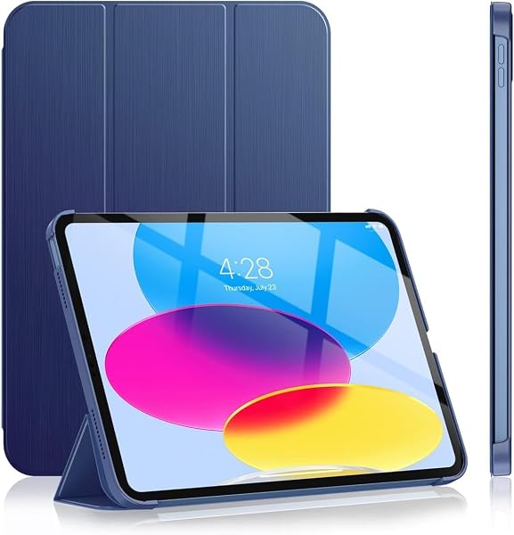iPad 11.Nesil A16 11inç/10.Nesil Uyumlu 10,9 İnç Kılıf - Uyku Modlu ve Darbeye Dayanıklı Kaplama (Lacivert, iPad 11.Nesil A16