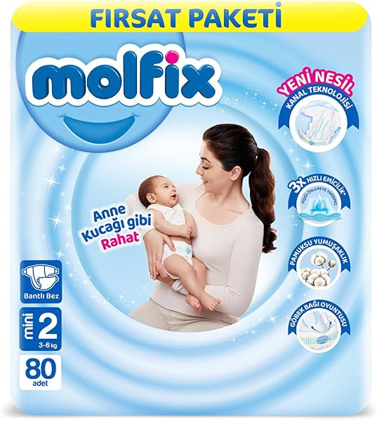 Molfix Bebek Bezi 2 Beden Mini Fırsat Paketi 3-6 kg 80 Adet