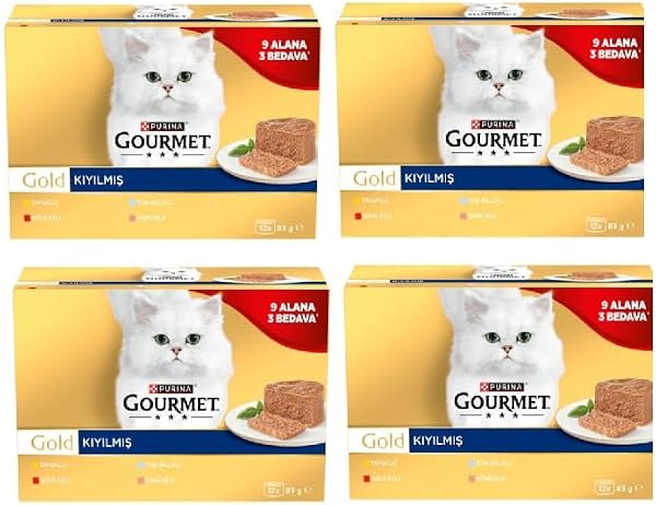 Gourmet Gold Kıyılmış Tavuk Etli Yaş Kedi Maması Multipack 85 gr. (48 Al 36 Öde)