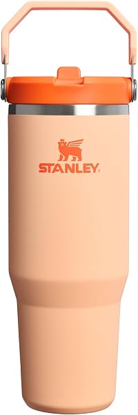 STANLEY IceFlow Flip Straw Tumbler Pipetli Termos Su Şişesi 0.89 Litre - Orange Sherbet | Paslanmaz Çelik