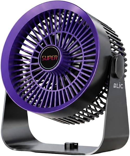 Masaüstü Vantilatör, Şarjlı Masaüstü Fan, 1200 Mah Batarya, Uzun Kullanım Süresi, 4 Kademeli Ayarlanır Güç Modu, Soğutucu Van