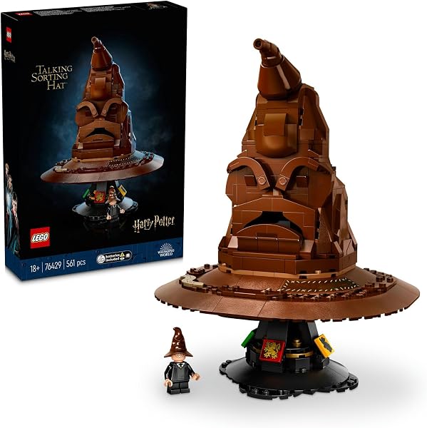 LEGO Harry Potter Konuşan Seçmen Şapka 76429 | Yetişkinler için Harry Potter Minifigürü İçeren Model Yapım Seti, Hediye Fikri
