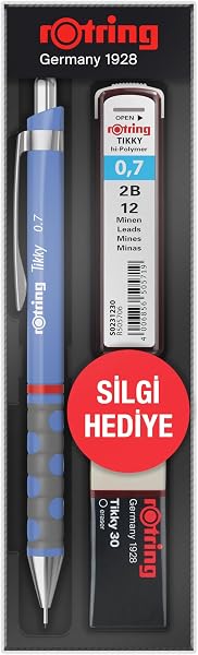 rOtring Tikky RD 0.7+Min Silgi Hediyeli - Menekşe Mavi
