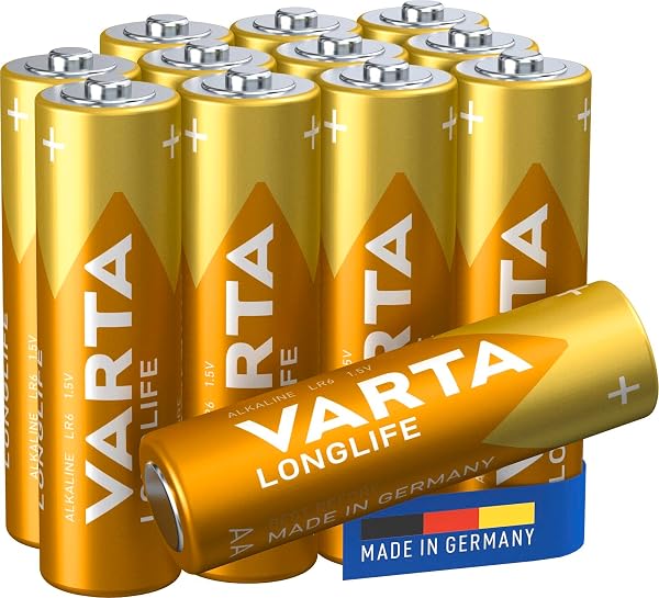 VARTA Longlife AA Alkalin Kalem Pil, LR6, 1,5 V, 12'li Paket