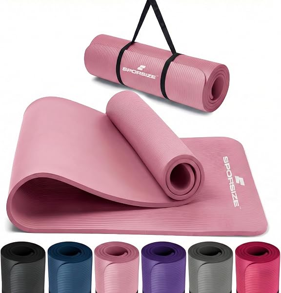 Sporsize Pilates & Yoga Matı — Kaymaz NBR Köpük — Taşıma Askılı — Ev & Salon Kullanımı