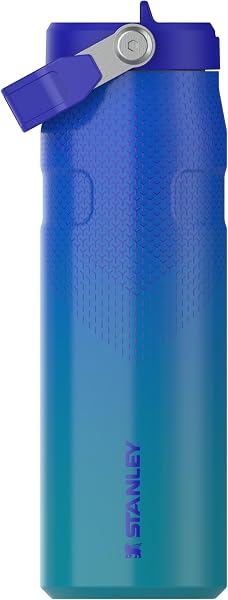STANLEY IceFlow™ Aerolight™ Flip Straw 2.0 Pipetli Termos Su Şişesi 0.7 Litre - Pacific Hypergrip | Paslanmaz Çelik