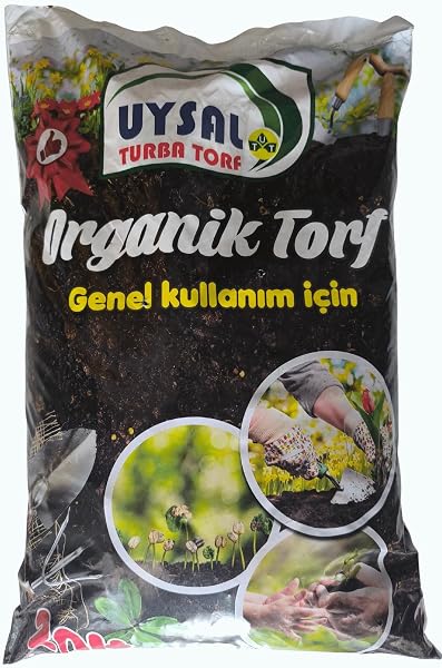20 Lt Organik Torf, Genel Kullanım için Saksı ve Dış Mekan Bitki Toprağı, 20 Lt