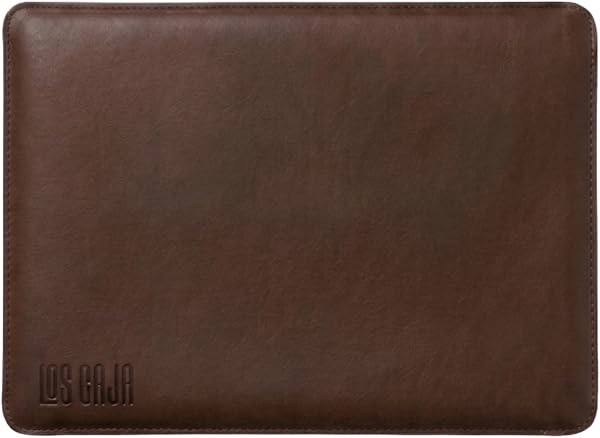 LOS CAJA Minimalist 13 İnç Laptop Kılıfı, Vegan Deri, Su İtici Özellikli, Bilgisayar Notebook Laptop Çantası (Acı Kahve, 13 İ