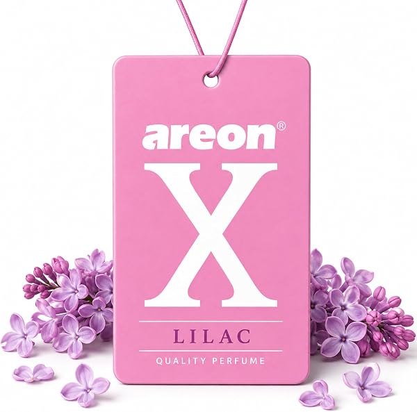 Areon X Lilac Oto Araç Kokusu | Uzun Ömürlü Koku - Dikiz Aynası Tasarımı - Araba Ev Ofis Dolabı Kullanımı - Kokuları Azaltmay